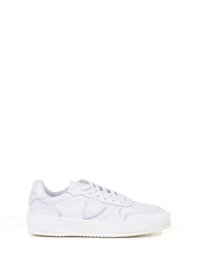 Philippe Model Paris Nice Low Leather Sneaker In White