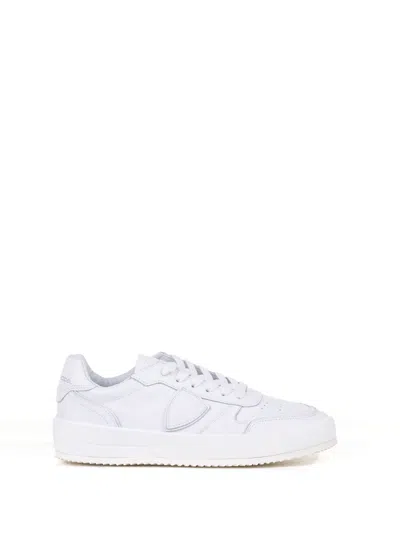 Philippe Model Paris Nice Low Leather Sneaker In White