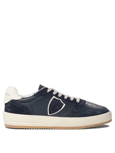 Philippe Model Nice Low Blue Sneaker In Blu Blu E Verdi
