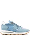 Philippe Model Light Suede Sneakers With Mesh Panels In Blue