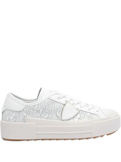 Philippe Model Perforated Sneakers In Weiss