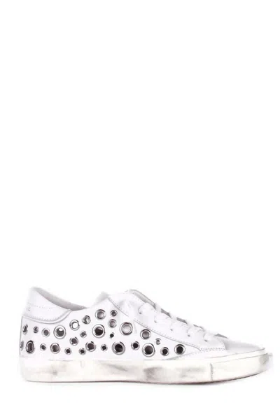 Philippe Model Distressed Prsx Sneakers In White