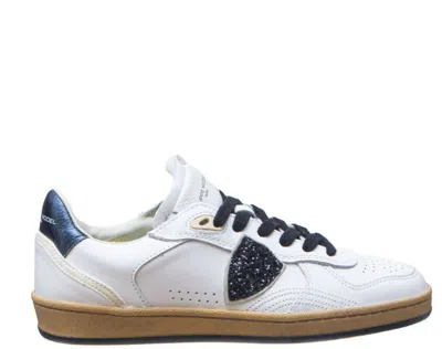 Philippe Model Paris  White Black Calf Leather Shoes In Multi