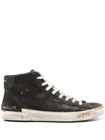 Philippe Model Prsx Hi-top Sneakers In 黑色