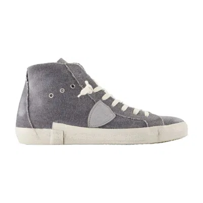 Philippe Model Paris Prsx High Sneakers -  - Canvas - Grey In Gray