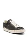 Philippe Model Prsx Distressed Leather Sneakers In Black