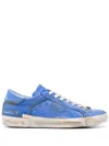 Philippe Model Distressed Finish Trainers Side Perforations In Animal Print