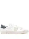 Philippe Model Prsx Logo Leather Sneakers In White