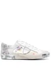 Philippe Model Paris Snakeskin-print Sneakers In White