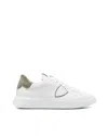 Philippe Model Temple Low Sneaker White/green In Vd22
