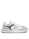 Philippe Model Paris Textured Fabric And Leather Sneakers In White