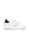 PHILIPPE MODEL PARIS SNEAKERS TRES TEMPLE LOW WHITE AND BLACK