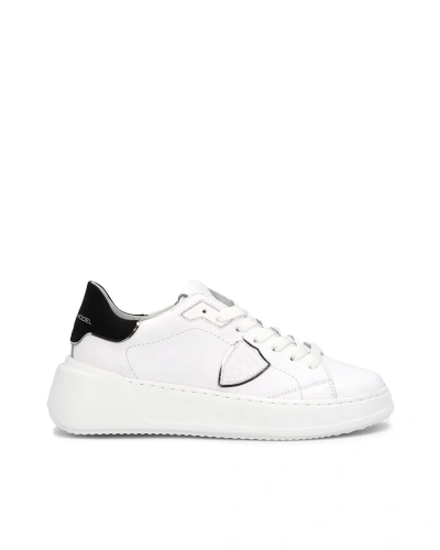 Philippe Model Paris Sneakers Tres Temple Low White And Black In V010