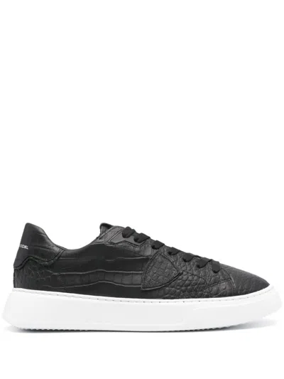Philippe Model Temple Sneakers In Black
