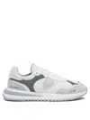 Philippe Model Paris Textured Fabric And Leather Sneakers In White