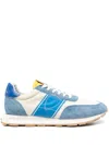 Philippe Model Paris Leather And Fabric Sneakers In Blue