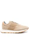 Philippe Model Paris Almond Beige Suede Panel Sneakers In Neutrals