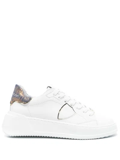 Philippe Model Tres Temple Sneakers In White