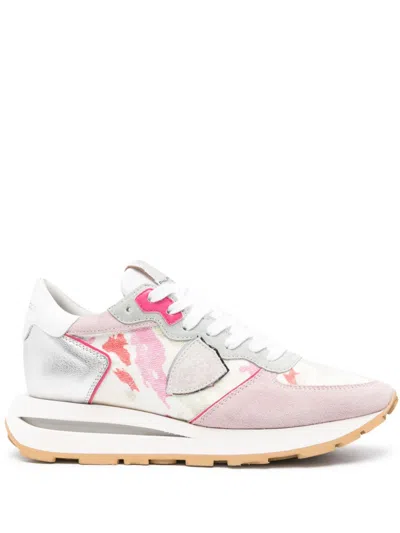 Philippe Model Tropez Haute Lace-up Sneakers In Pink