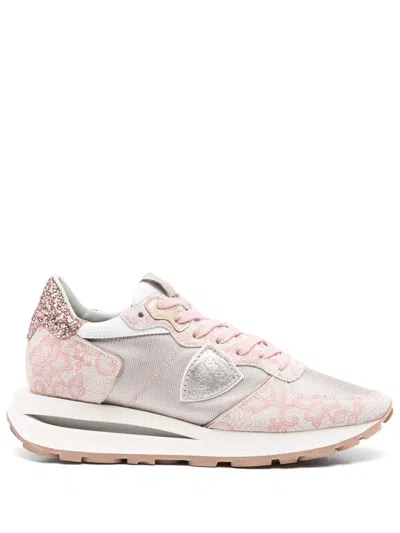 Philippe Model Tropez Haute Sneakers In Gold