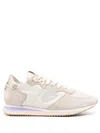 Philippe Model Tropez Lace-up Leather Sneakers In Neutrals