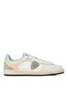 Philippe Model Paris White Contrast Panel Sneakers In White