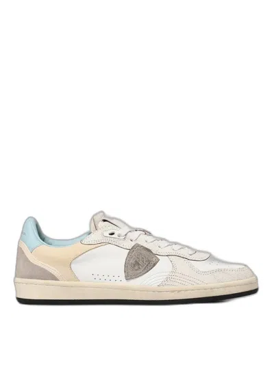 Philippe Model Paris White Contrast Panel Sneakers