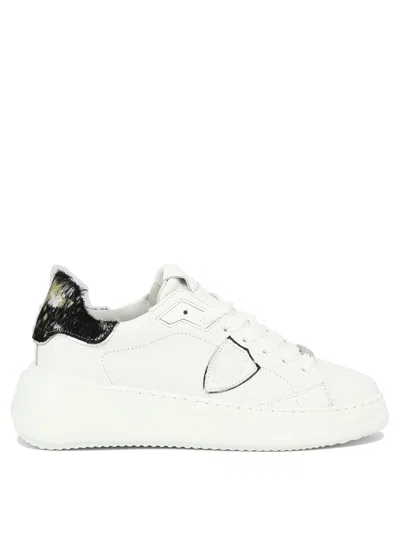 Philippe Model Paris White Leather Sneakers For Women With 100% Rubber Sole