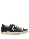 Philippe Model Prsx Distressed Leather Sneakers In Nero
