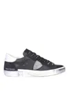 Philippe Model Prsx Sneakers In Black Leather And Suede In Black