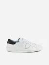 Philippe Model Paris X Sneakers In Leather With Contrasting Heel Tab In White
