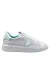 Philippe Model Perforated Leather Sneakers In White