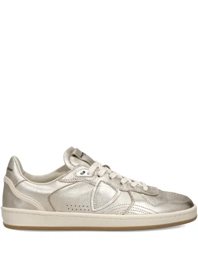 Philippe Model Pgal Lace-up Sneakers In Gold