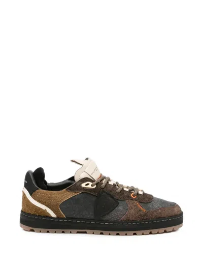 Philippe Model Pgal Leather Sneakers In Brown