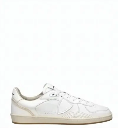 Philippe Model Pgal Low Leather Lace Up Sneakers In White