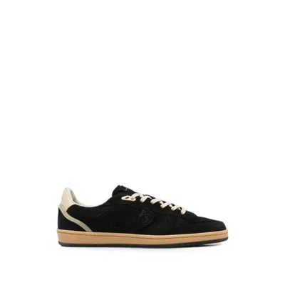 Philippe Model Pgal Low Logo-patch Panelled Sneakers In Black