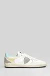 Philippe Model Pgal Low Sneakers In White Leather In Multi