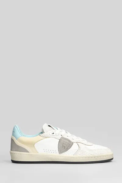 Philippe Model Pgal Low Sneakers In White Leather In Multi