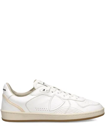 Philippe Model Pgal Perforated Leather Sneakers In White