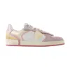 Philippe Model Multicolor Patchwork Goatskin Sneaker In Pink
