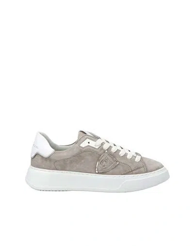 Philippe Model Sneakers Woman Sneakers Grey Size 8 Leather In Gray