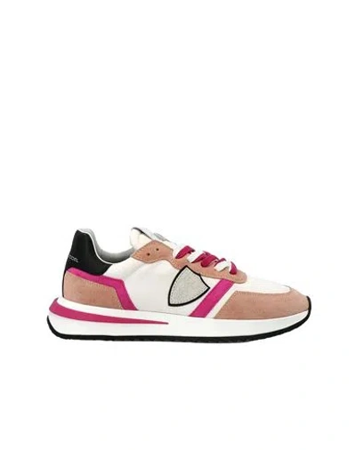 Philippe Model Sneakers Woman Sneakers Pink Size 6 Leather In Multi