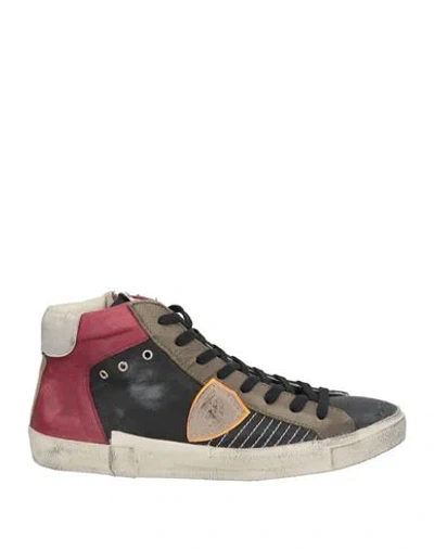 Philippe Model Prhu-xp06 Man Sneakers Black Size 8 Leather