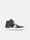 Philippe Model 'prsx' Black Suede Blend Sneakers In Black