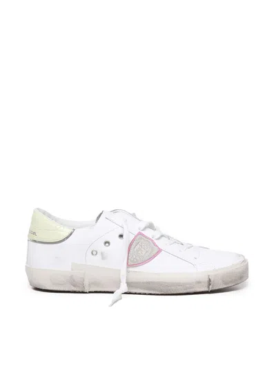 Philippe Model Prsx Casual Leather Sneaker In Multicolour