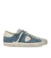 Philippe Model Prsx Daim Blue Cream Sneaker In Multi