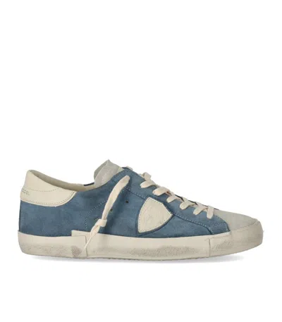 Philippe Model Prsx Daim Blue Cream Sneaker