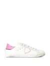 Philippe Model Prsx Distressed-effect Logo-patch Sneakers In White