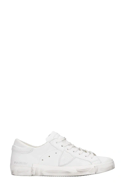 Philippe Model Prsx L Sneakers In White Leather