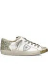Philippe Model Sneakers Prsx Women With Glitter Heel Tab In White